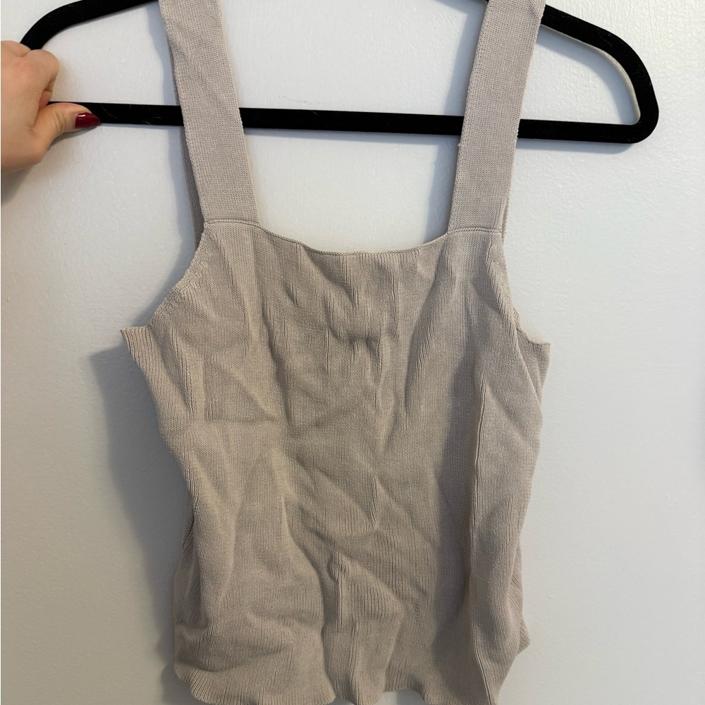 Leith Light Beige Knit Camisole